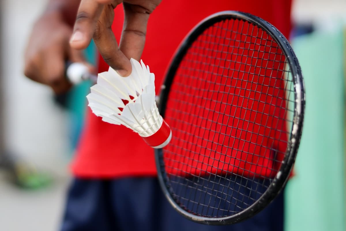 Badminton racket and shuttlecocks