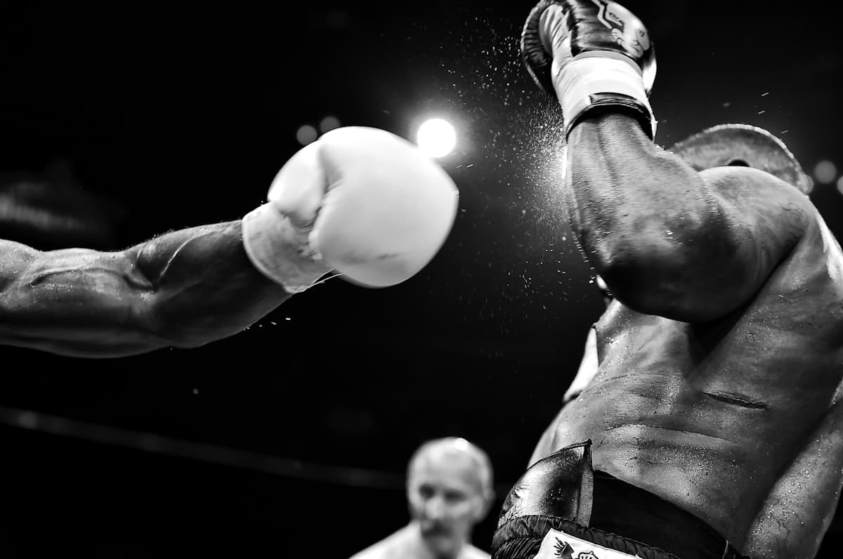 Boxing gloves and protective gear