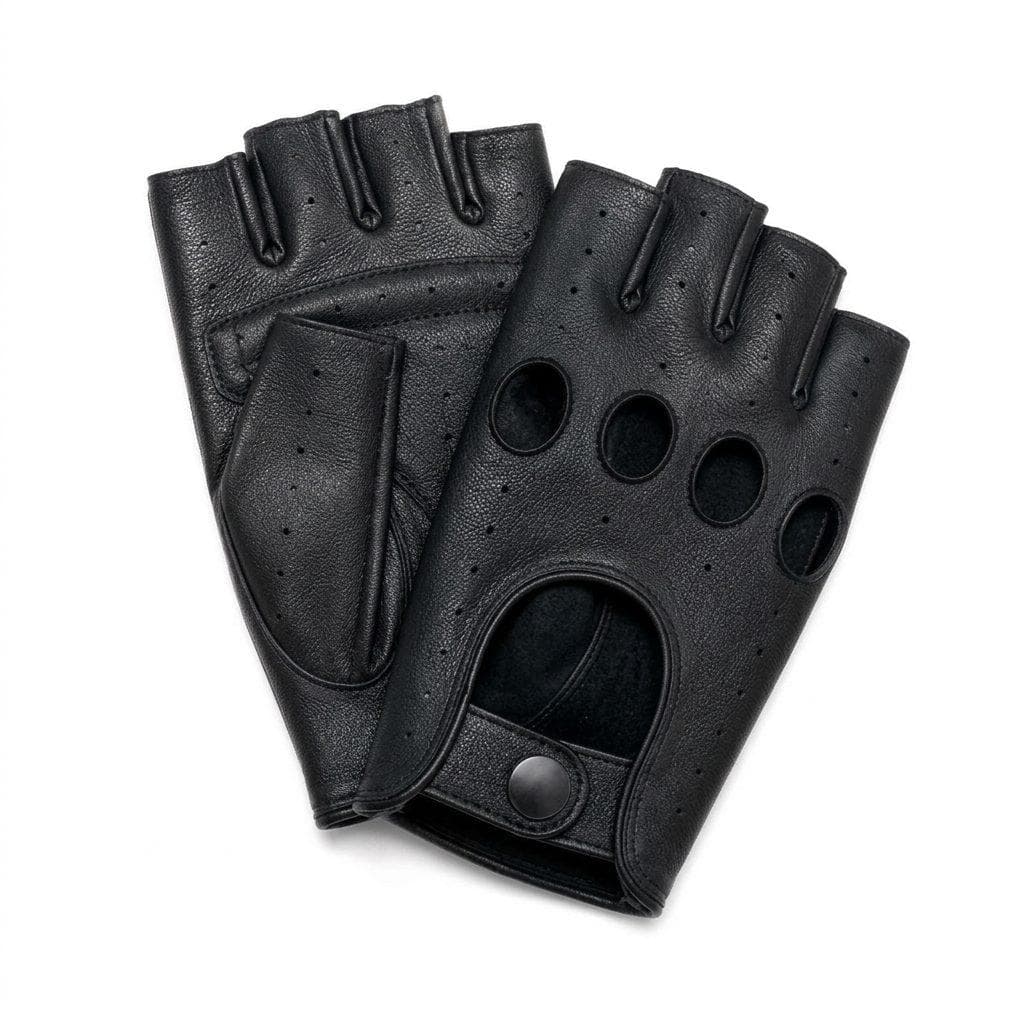 Custom Leather Fingerless Athletic & Driving Gloves