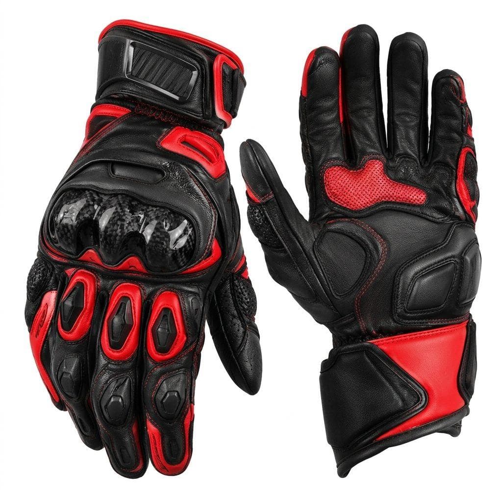 Custom Leather Motorcycle Racing Gloves