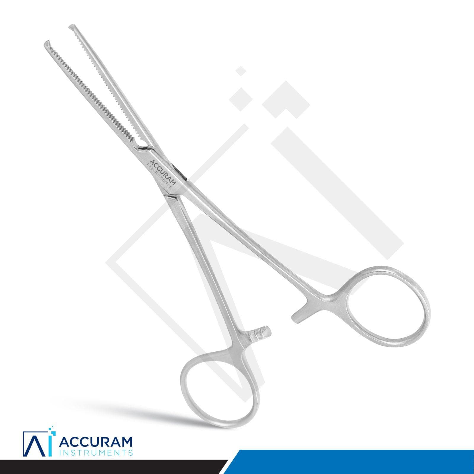 Rochester-Kocher Forceps 1x2 Teeth, Straight, 14 cm — Ref. 1517-36