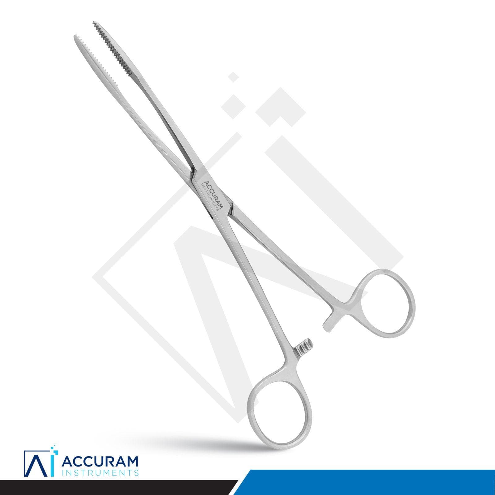 Gross-Maier Dressing Forceps, Straight, Serrated Jaws, 20 cm — Ref. 1517-56