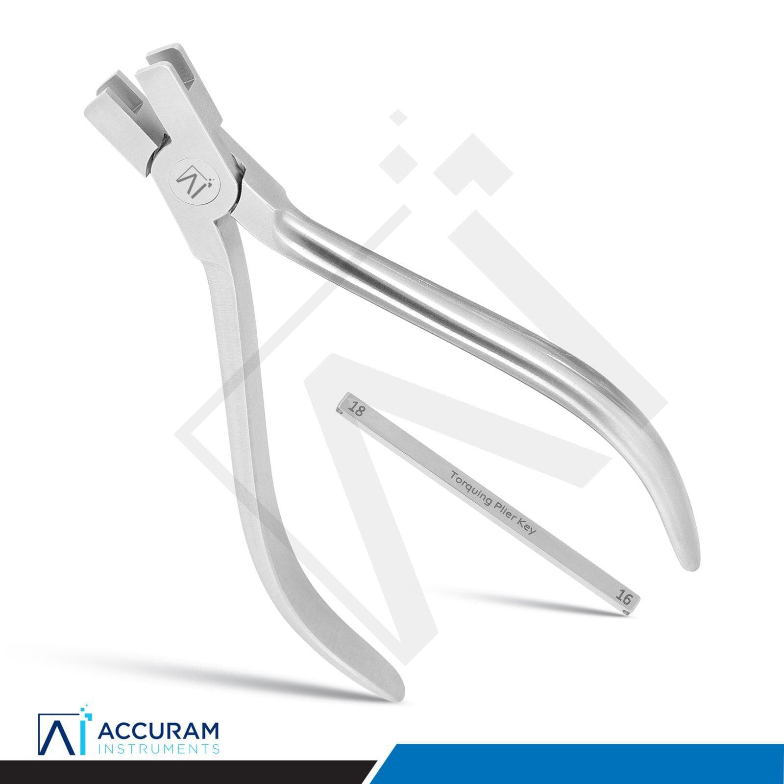 Torquing Plier With Key, Narrow, 13 cm