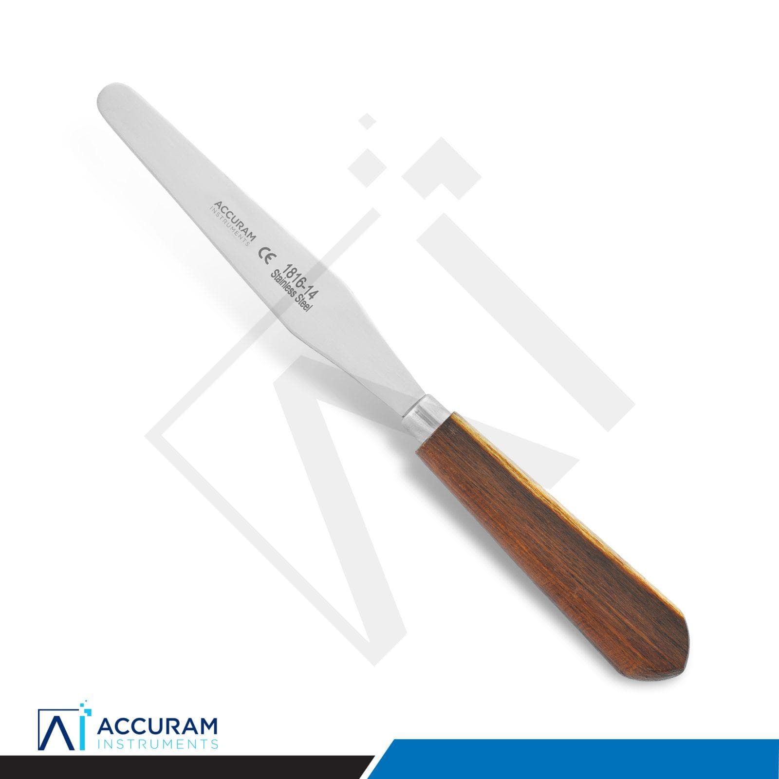 Plaster & Cement Spatula, Rigid — 19 cm, Wooden Handle